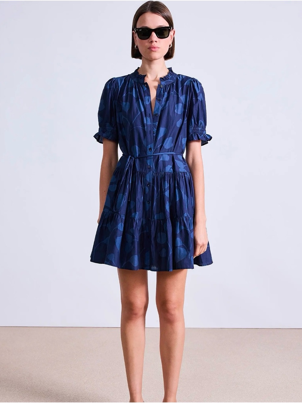 Apiece Apart Las Alturas Tiered Mini dress - size Small - Picture 2 of 5